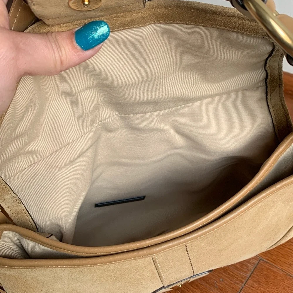 Coach Tan Suede Mini Soho Shoulder Bag - Picture 9 of 16